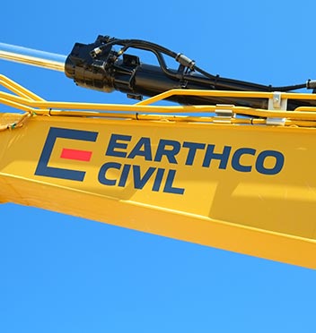 Earthco Civil Plant signage digger